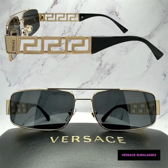 Versace Gold and Black Sunglasses - Picture 12 of 12